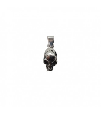 PE001544 Genuine Sterling Silver Pendant Charm Skull Solid Hallmarked 925 Handmade